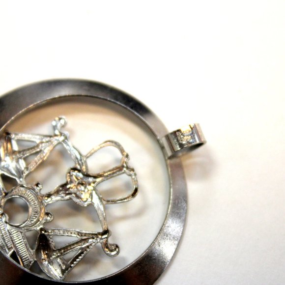 835 sterling silver Weighed Scale Pendant - Picture 2 of 5